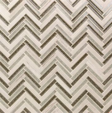 SO - ART GLASS HERRINGBONE WOODEN MOSS